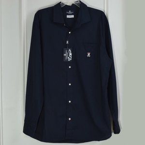 Psycho Bunny Long Sleeve Button Up Shirt Men 2 XL